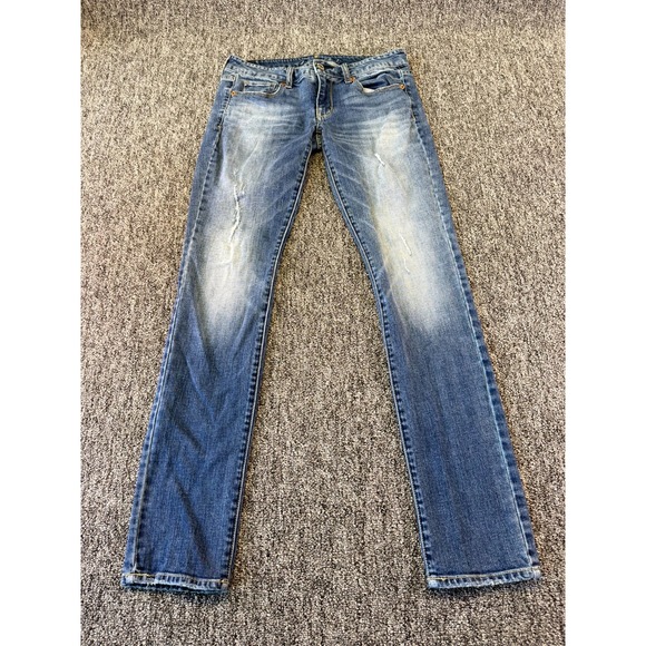 American Eagle Outfitters Denim - American Eagle Outfitters Stretch Jeans Womens 8 Blue Denim Light Wash Straight